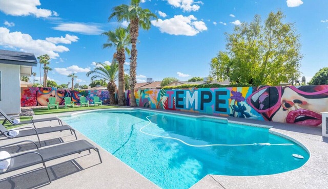 Central Tempe Gem Mural Art Garage Near Freeway