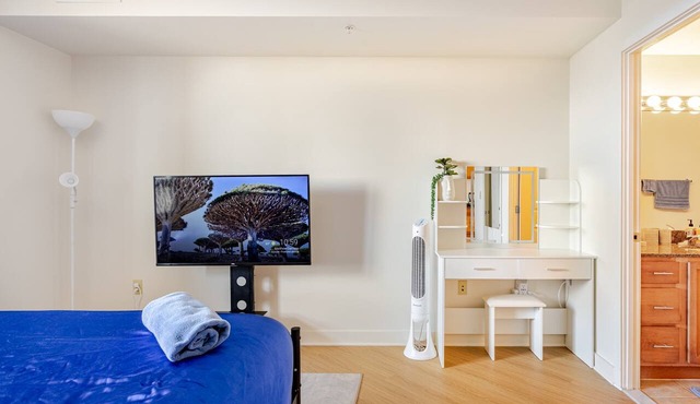 Downtown Silver Spring 2BR Skyline Balcony Suite Walkable to DC Metro Luxepad