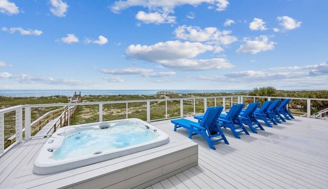 Endless Summer | Brand New Oceanfront Beach House | Hot Tub | Elevator | EV Charger | Sleeps 17