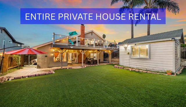 Entire Private House with Garage, Gated Lot, Get 2 Homes in Rancho, 6 Bedrooms Available Now