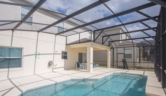 Fantastic 4 Bedroom with Private Pool Minutes to Disney 117BWD