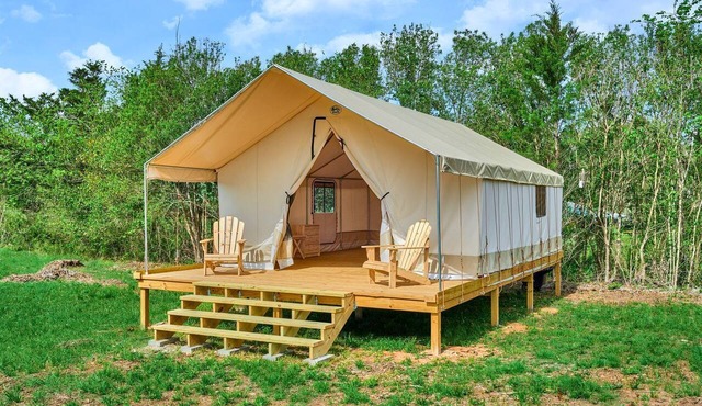 Gorgeous Safari Tent Perfect for an Eco Glamping Getaway in Coldspring, Texas