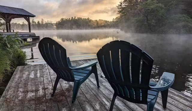 Idyllic Waterfront Adirondack Camp with Fireplace