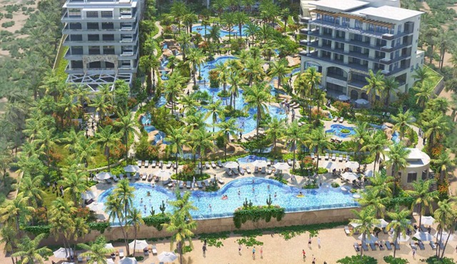 Infinity Pool and Lazy River at Villa La Valencia Beach Resort & Spa Los Cabos