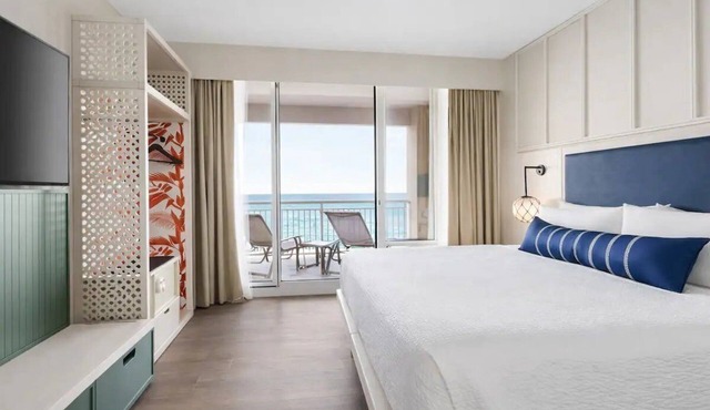 King Room | Palm & Tide | Two-Tower Retreat | Pool Deck | 2 Units