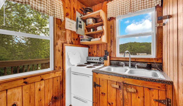 Lake Front 2 Bedroom Cabin, 5, With a Pool and Bar & Grill
