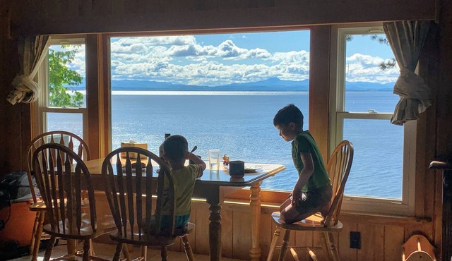 Lake house on the New York shores of Lake Champlain
