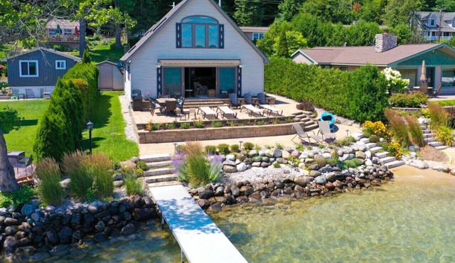 Lakefront Retreat on Torch Lake Sandbar