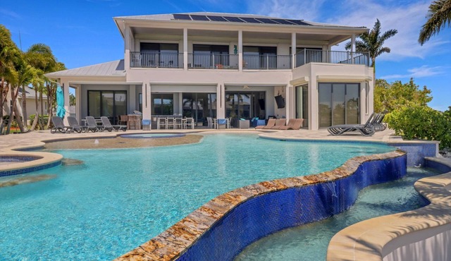Luxury Cape Coral Estate | Stunning Waterfront | Saltwater Lagoon Pool, Spa & Sprawling Sun Deck
