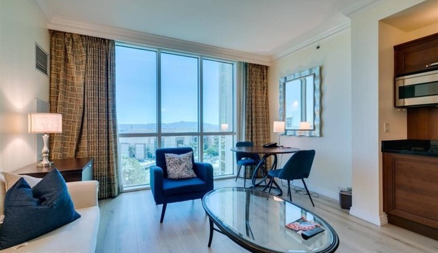 New and improved. New management, new staff, ready for a good time! This condo on the Last Vegas strip has breathtaking mountain views and NO RESORT FEES!