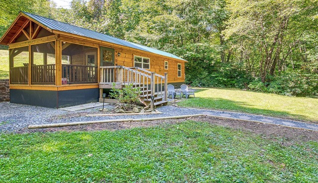 New Cabin on the creek, catch your trout, firepit, and near ski resort