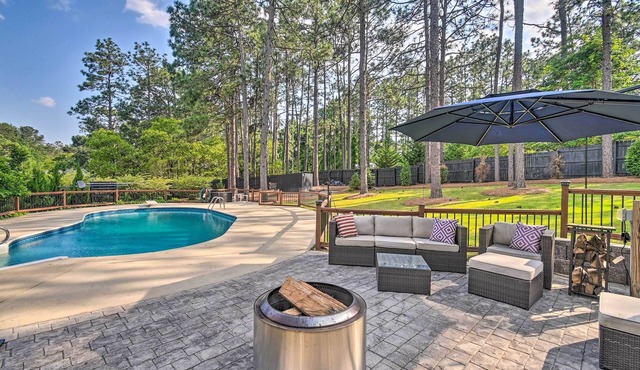 Peaceful Southern Pines Home w/Pool + Yard!