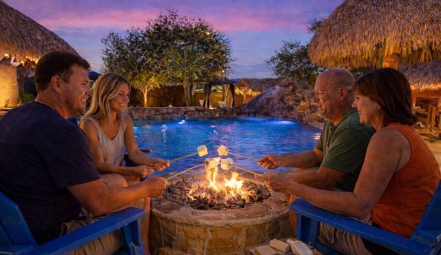 Private Alvin Mini Resort with Pool, Waterslide and Hot Tub