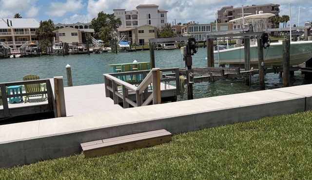 Quiet condo overlooking the water.