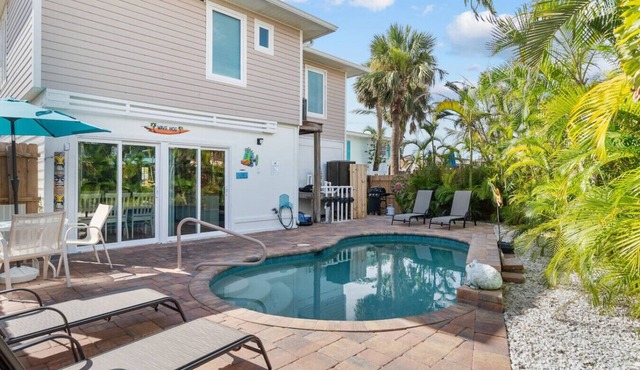 Salty Air Retreat: Family Beach House | Heated Pool | Beach Gear | 1-Min Walk to Sand