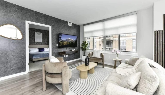 Scenic Rooftop 2BR Retreat with Gym & Parking