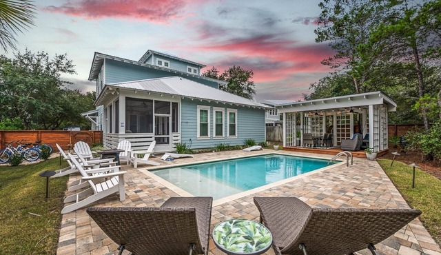 Seacrest Beach Home, Private Pool, Peloton, LSV, Walk to Beach Access on 30A
