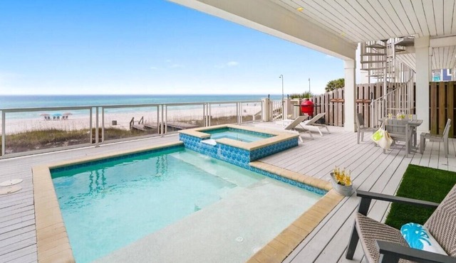 The Sunrise House! Spectacular Gulf Front Lux Home with Private Pool.