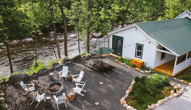 Warner's Camp Riverfront Retreat: Cabins, Hot Tub, Saunas, Swimming Hole