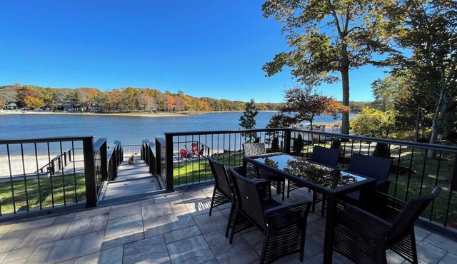 Waterfront Home w Private Beach & Firepit | Lake Panamoka