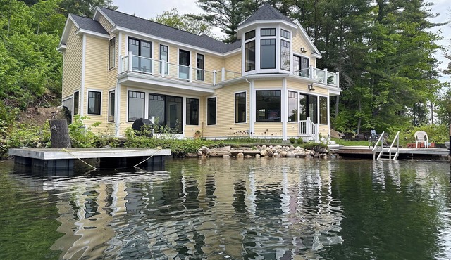 Waterfront New Construction 4 bedroom home w private U shaped dock Private beach