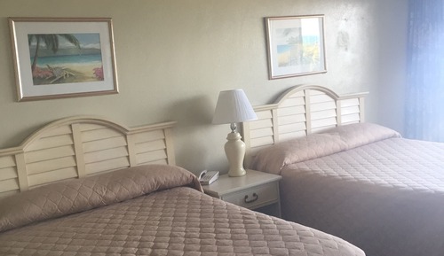 Basic Room, 2 Queen Beds, Ocean View (3 story walk up)