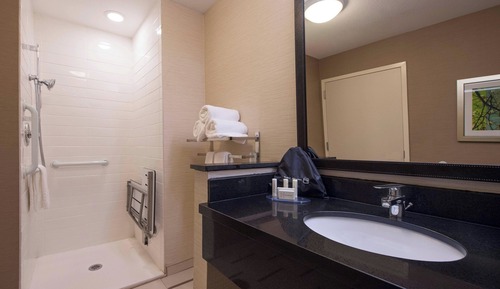 Room, 2 Double Beds, Hearing Accessible (Roll-in Shower)
