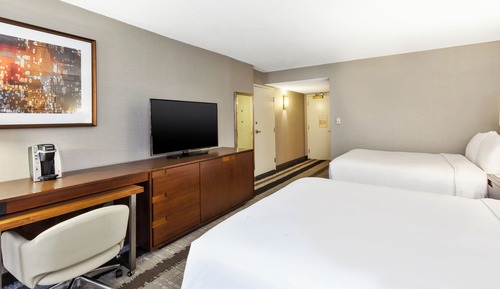 Standard Room, 2 Double Beds, Accessible (Communications, Roll-In Shower)
