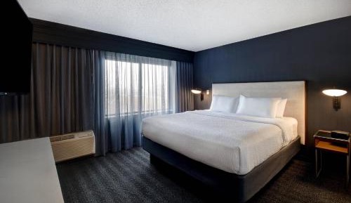 One-Bedroom King Suite with Private Patio, Roll-In Shower and Sofa Bed - Mobility Access